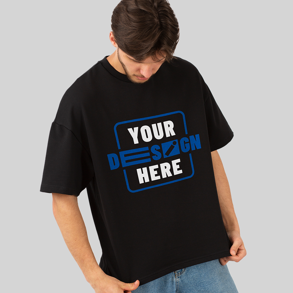 Custom Oversized Black T-Shirt