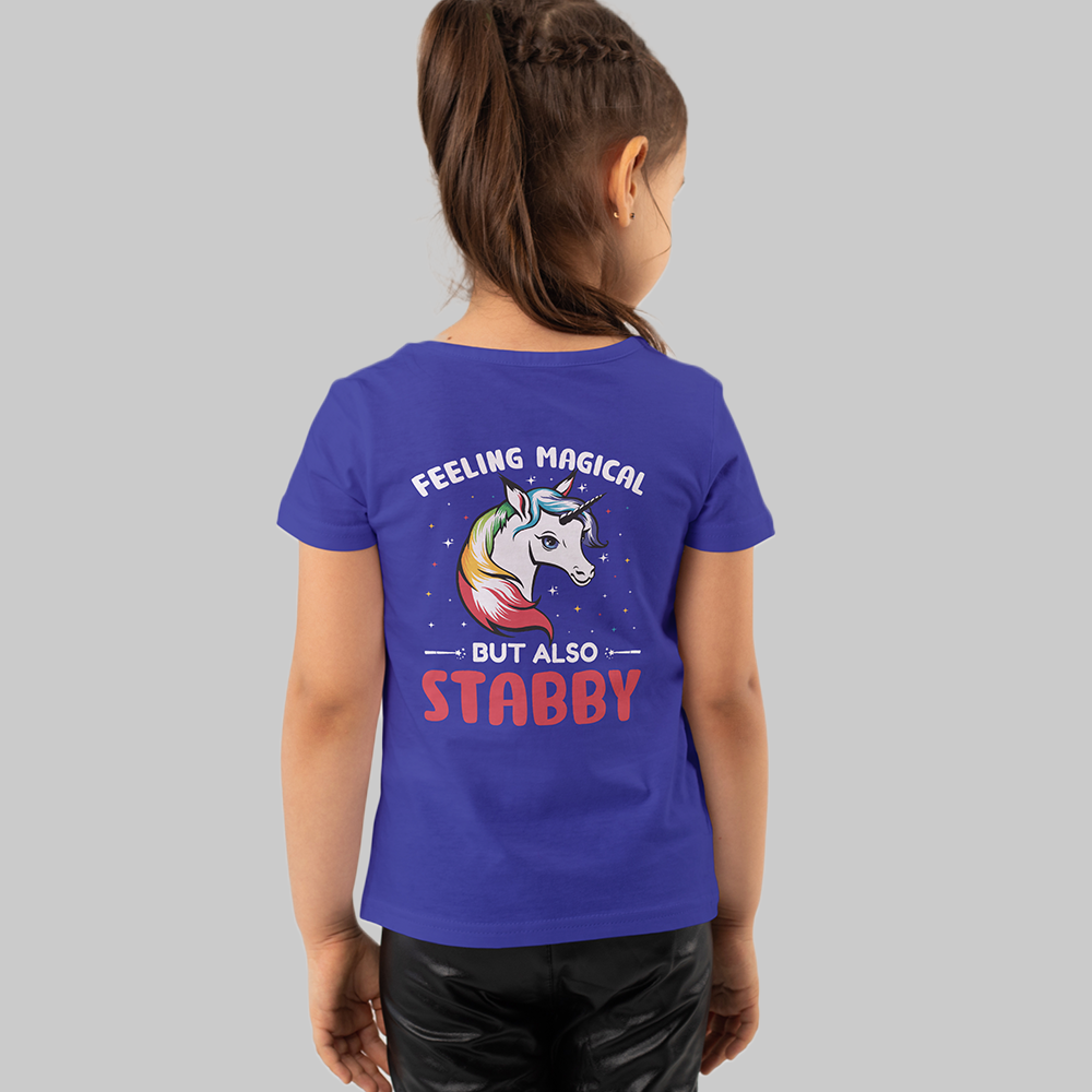 Unicorn Back Print Kids T-Shirt