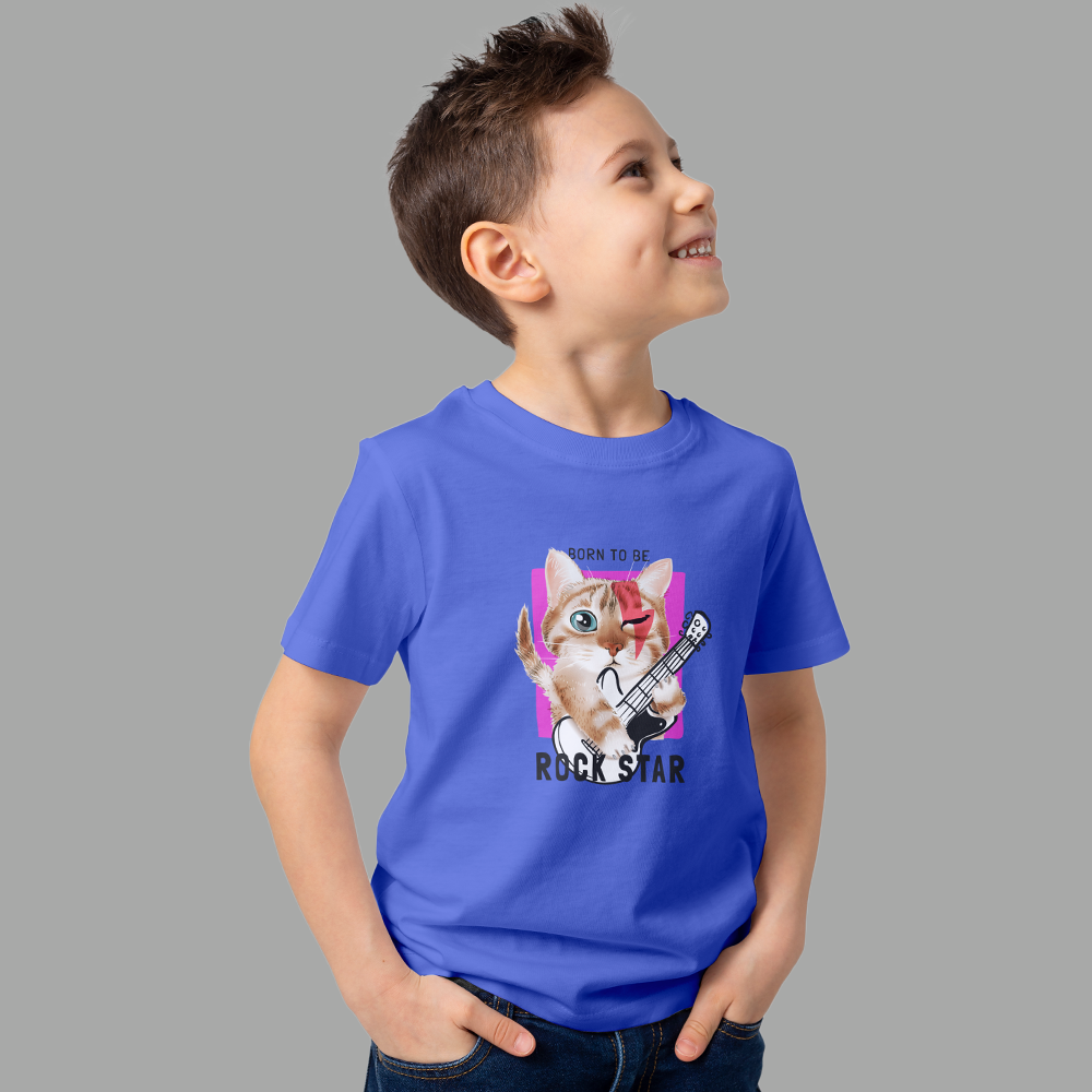 Born to Be a Rock-Star Kids T-Shirt – Cool Cat Edition