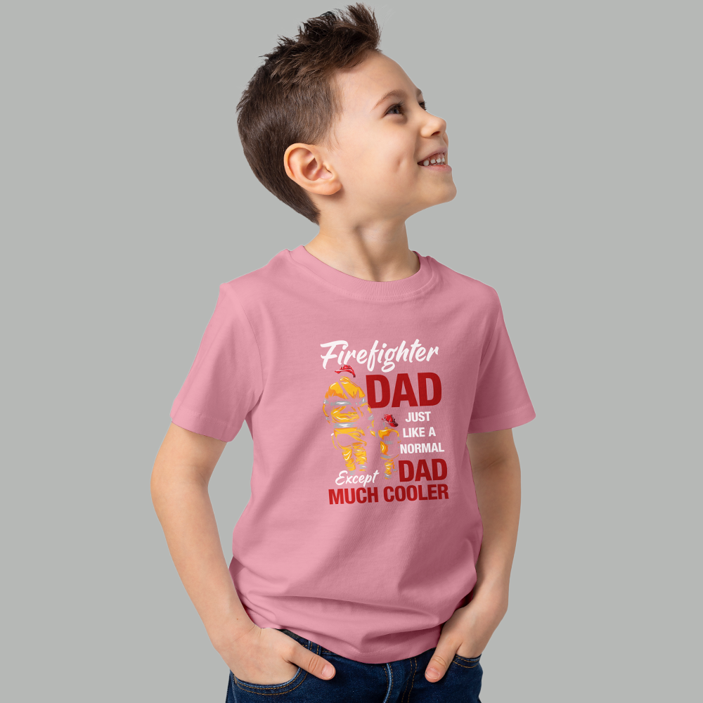 Cool Firefighter Dad Kids T-Shirt – Heroic & Comfy Tee