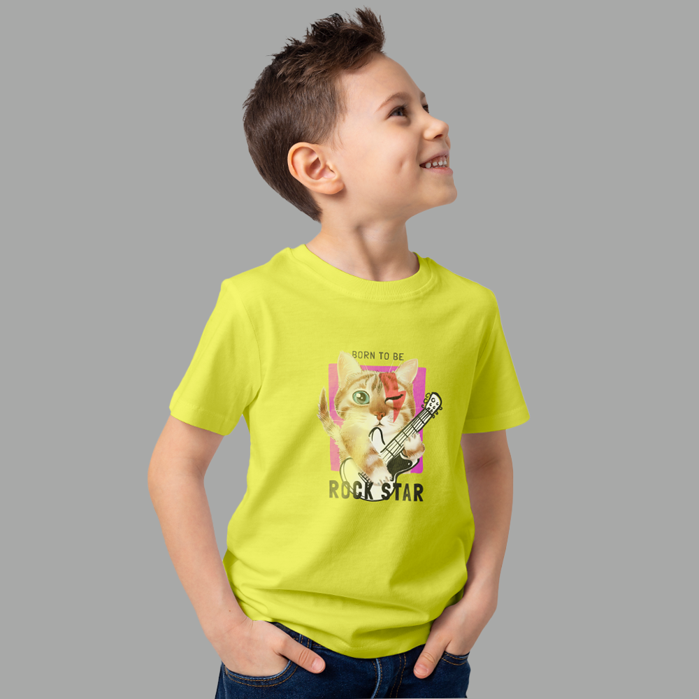 Born to Be a Rock-Star Kids T-Shirt – Cool Cat Edition