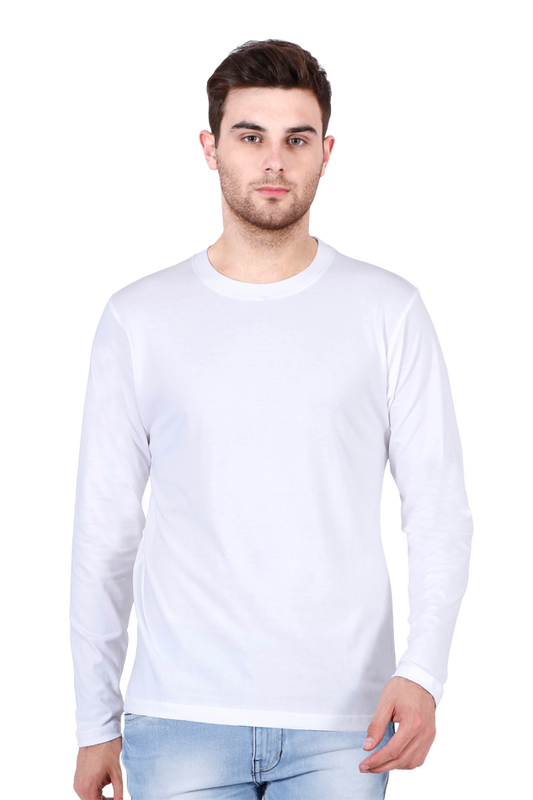 Full Sleeve Round Neck - White