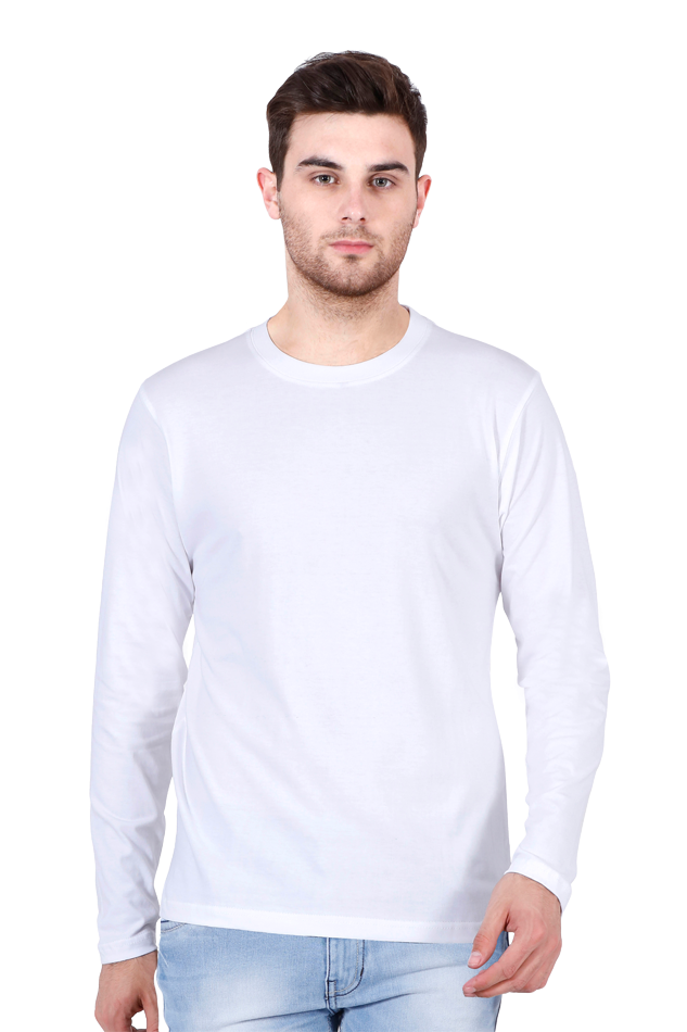Full Sleeve Round Neck - White