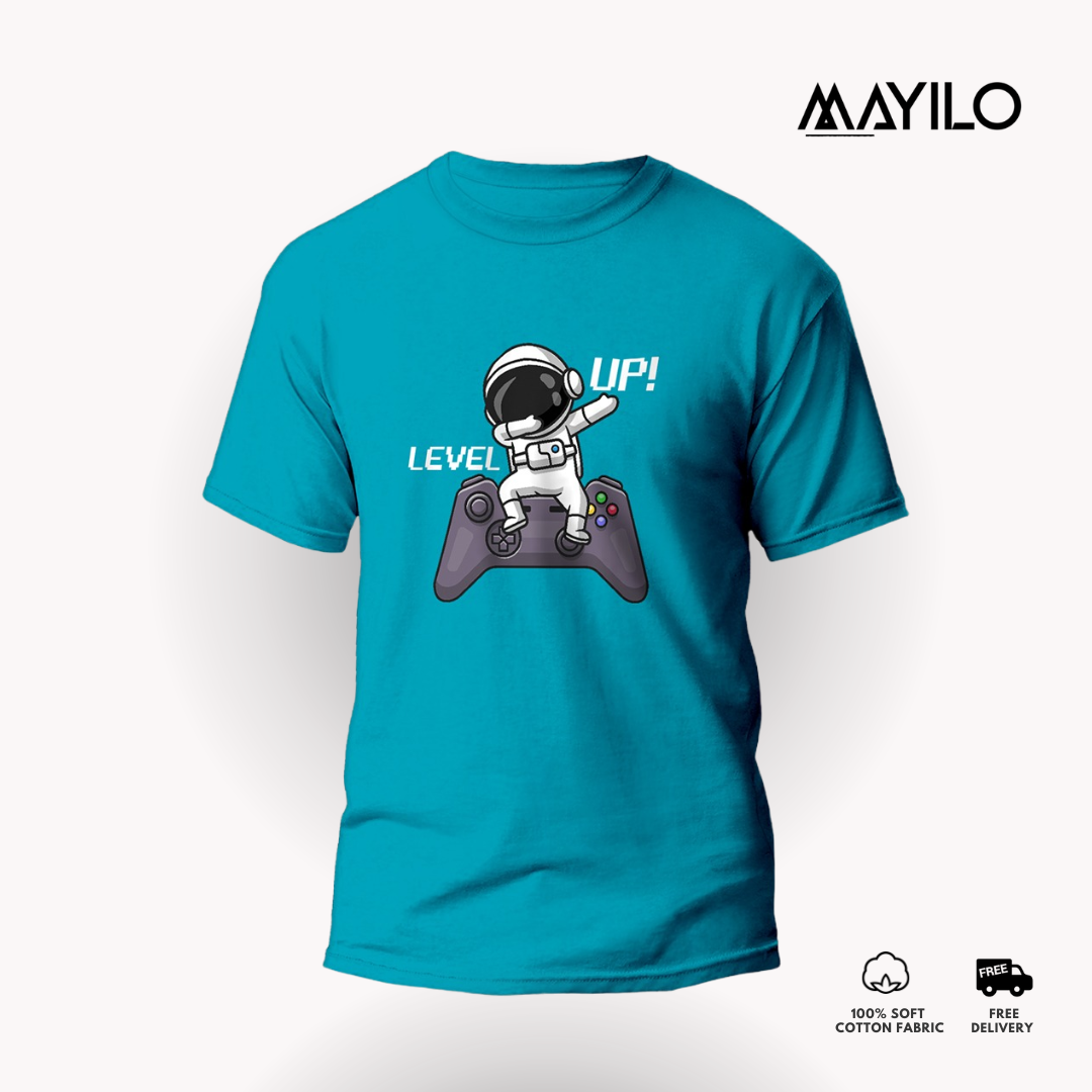 Level Up Round Neck - SkyBlue