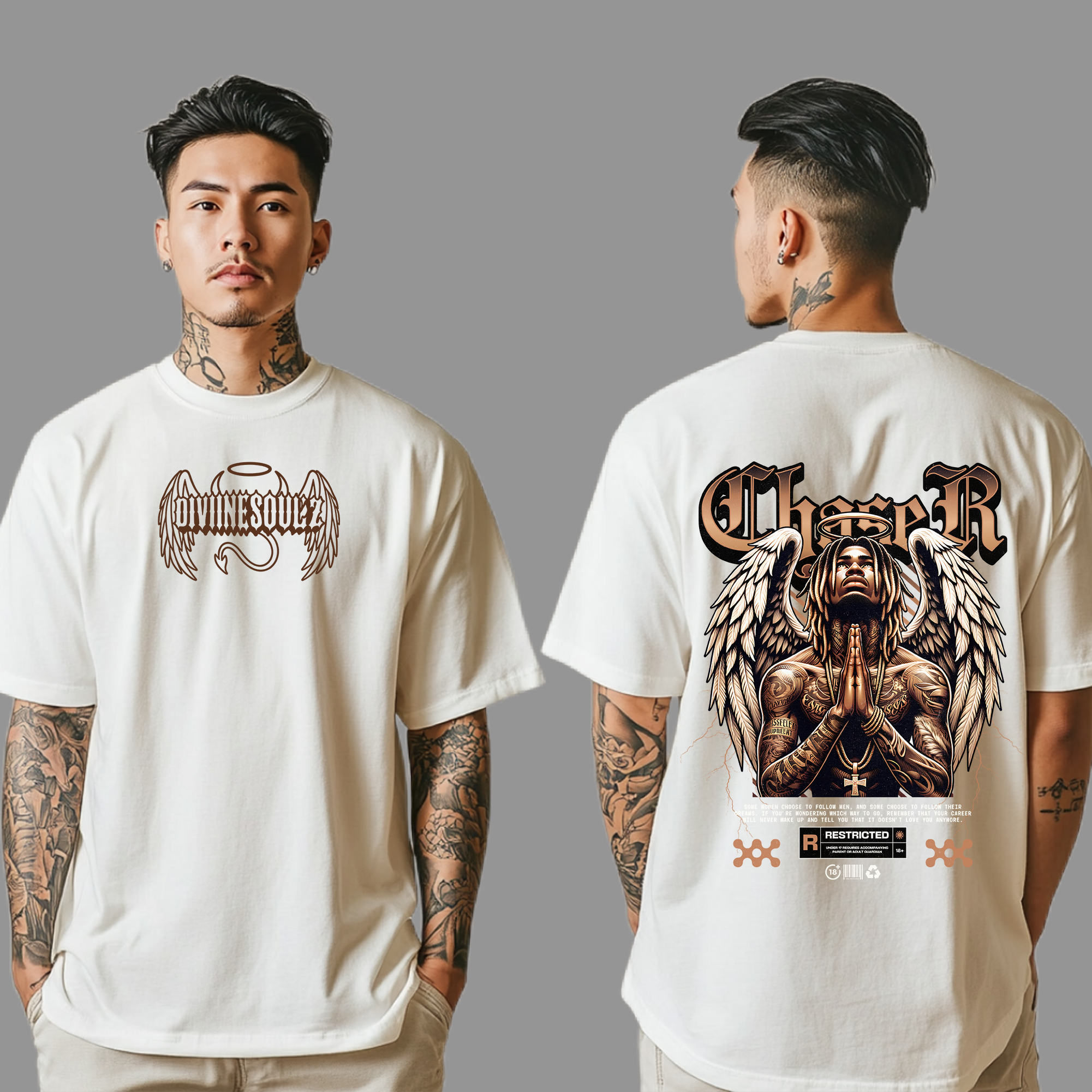 Chaser Angel Streetwear – Graphic T-Shirt (Front & Back Print)