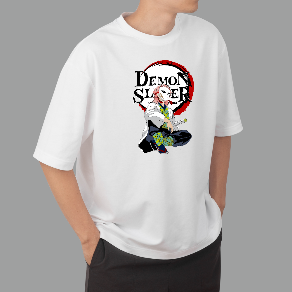 Demon Slayer Sanemi Graphic T-Shirt – Oversized Drop