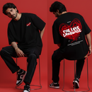 MAYILO Oversized Fit T-Shirt | "The Love Language" Back Print Graphic Tee in Black