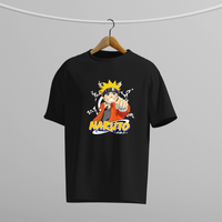 Stylish Men’s Naruto Anime Black T-Shirt