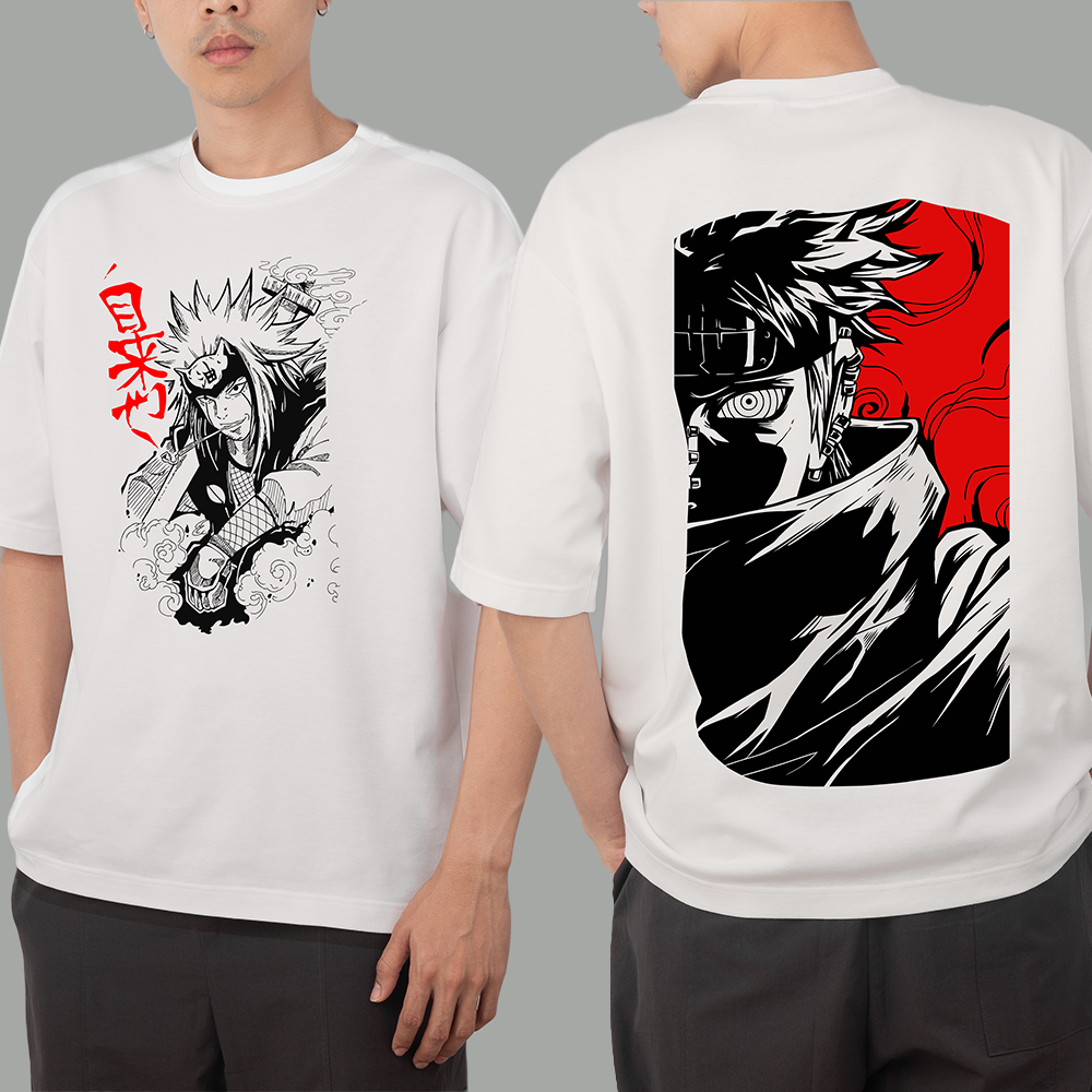Dual-Sided Print T-Shirt | Naruto Anime Fan Edition
