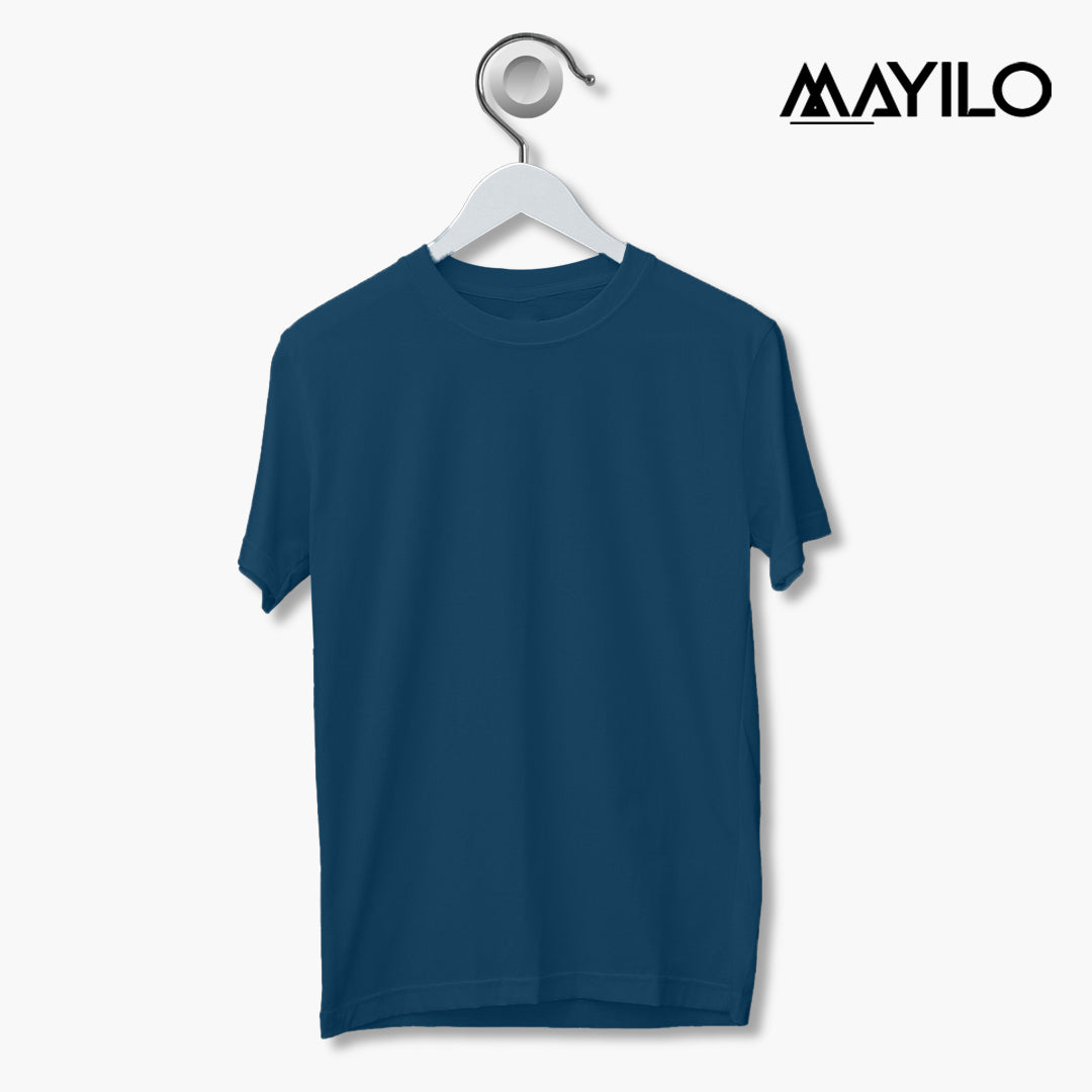 Round Neck Half Sleeve - Navy Blue