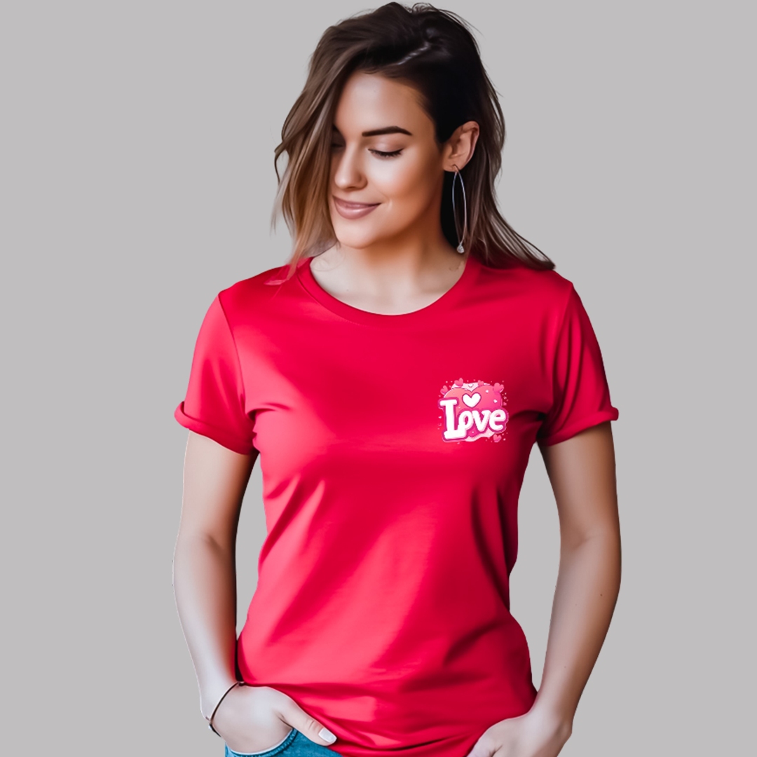 Love Graphic Side Print Tee