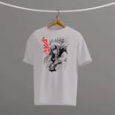 Naruto Anime White T-Shirt with Bold Black Print | Oversized Fit