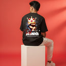 "Real King" Mindset Crown Fist Graphic Oversized T-Shirt