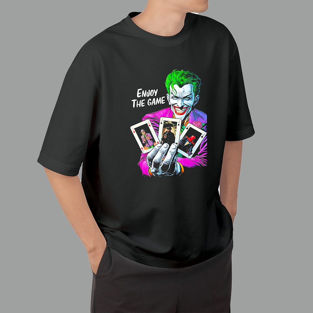 Oversized Joker Graphic T-Shirt – Dark Streetwear Edition