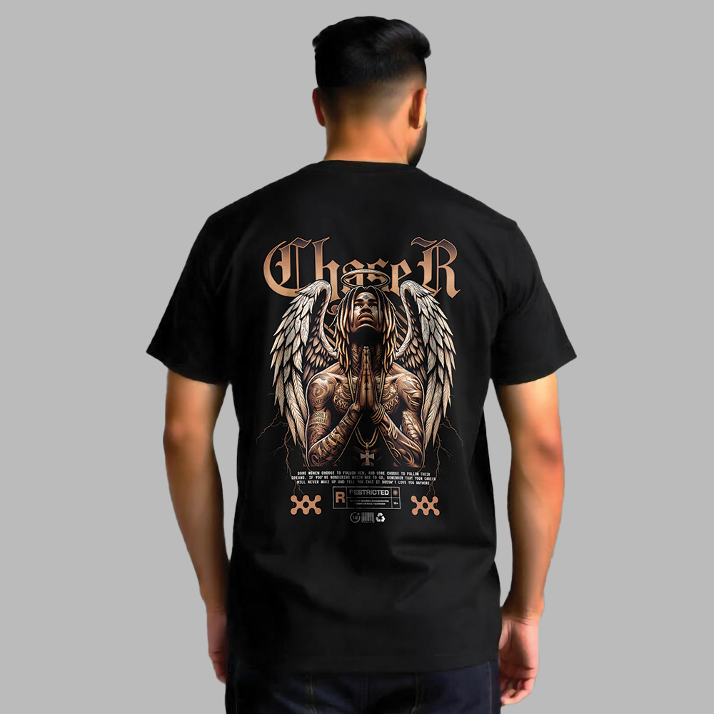 Chaser Angel Streetwear – Graphic T-Shirt (Front & Back Print)