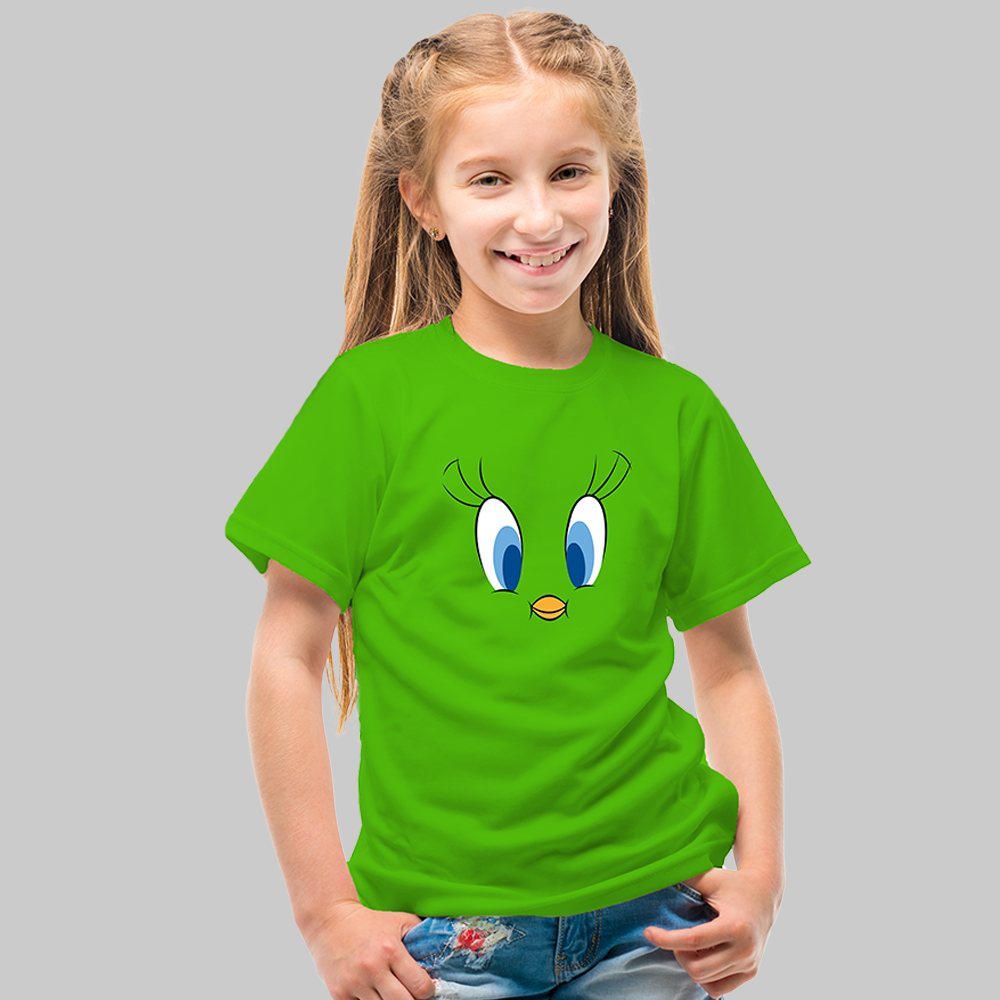 Cute Cartoon Face Kids’ T-Shirt – Playful Big Eyes Graphic Tee