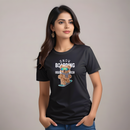Fun Casual Women’s Tee-Snowboarding Bear Graphic