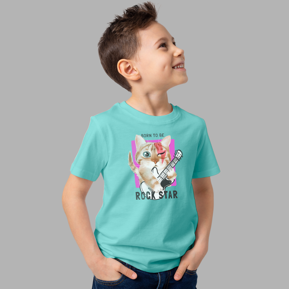 Born to Be a Rock-Star Kids T-Shirt – Cool Cat Edition