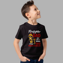 Cool Firefighter Dad Kids T-Shirt – Heroic & Comfy Tee