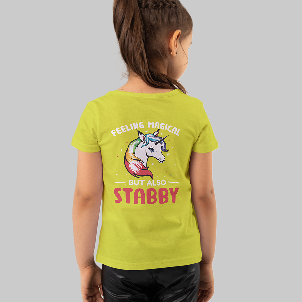 Unicorn Back Print Kids T-Shirt
