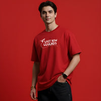 "Last Row Legends" T-Shirt | Funny Back Benchers College Tee | Black Oversized Graphic T-Shirt