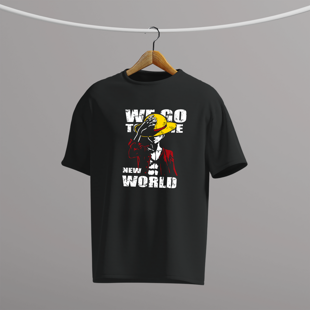 One Piece “New World” Oversized T-Shirt – Luffy Silhouette Edition