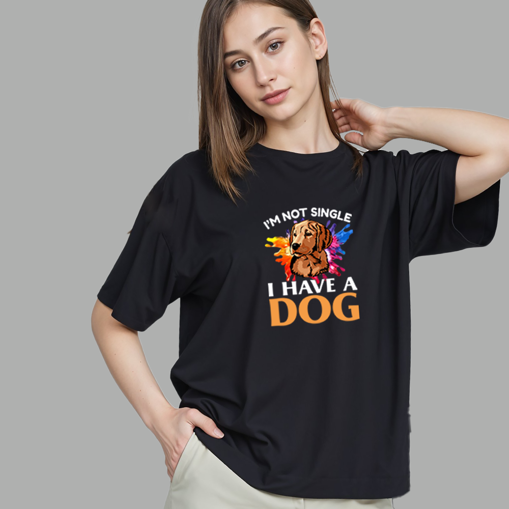 Bold & Playful Dog Lover Tee – “I’m Not Single, I Have a Dog